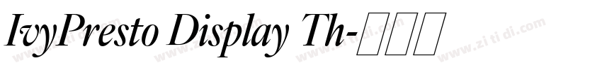 IvyPresto Display Th字体转换